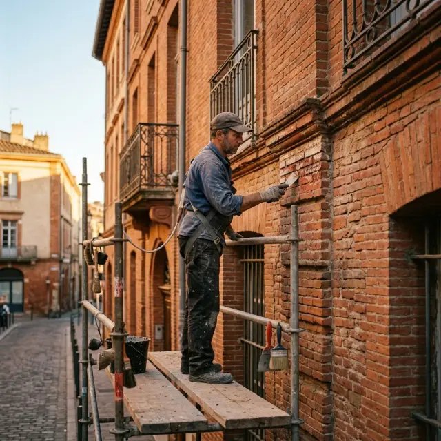 Ravalement et enduits de façade par GCP Artisan Peintre à Payrin-Augmentel